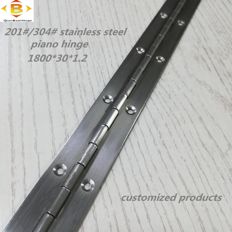 맞춤형 긴 힌지 201#304#두께 1.2mm 스테인레스 스틸 두꺼운 피아노 힌지 연속 행 캐비닛 피아노 힌지