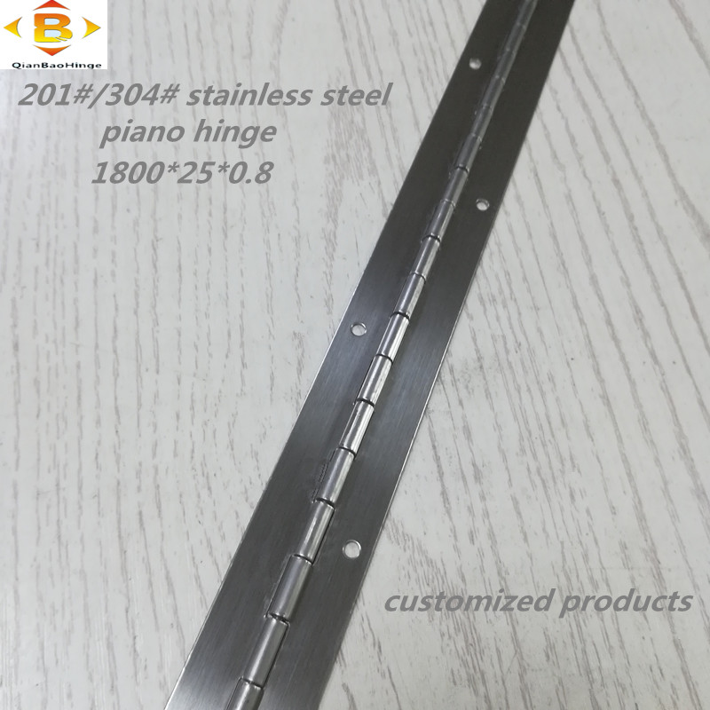 맞춤형 긴 힌지 201#304#두께 0.8mm 스테인레스 스틸 두꺼운 피아노 힌지 연속 행 캐비닛 피아노 힌지