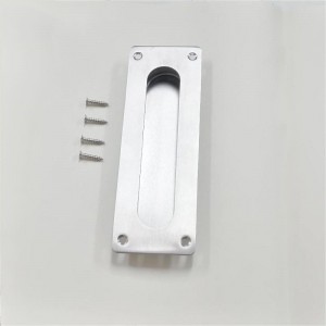 7.09 인치 오목한 손가락 플러시 포켓 도어 옷장 도어, 슬라이딩 헛간 도어 손잡이, 브러시 스테인레스 스틸 직사각형 도어 당김 하드웨어