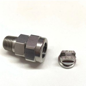 TP Unijet 스프레이 팁, TPU, 플랫 팬 제트 스테인리스 스틸 TPU 헤드 노즐, 금속 청소 노즐