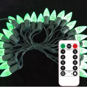 C9 딸기 크리스마스 조명 세트 야외 방수 화려한 크리스마스 조명 줄