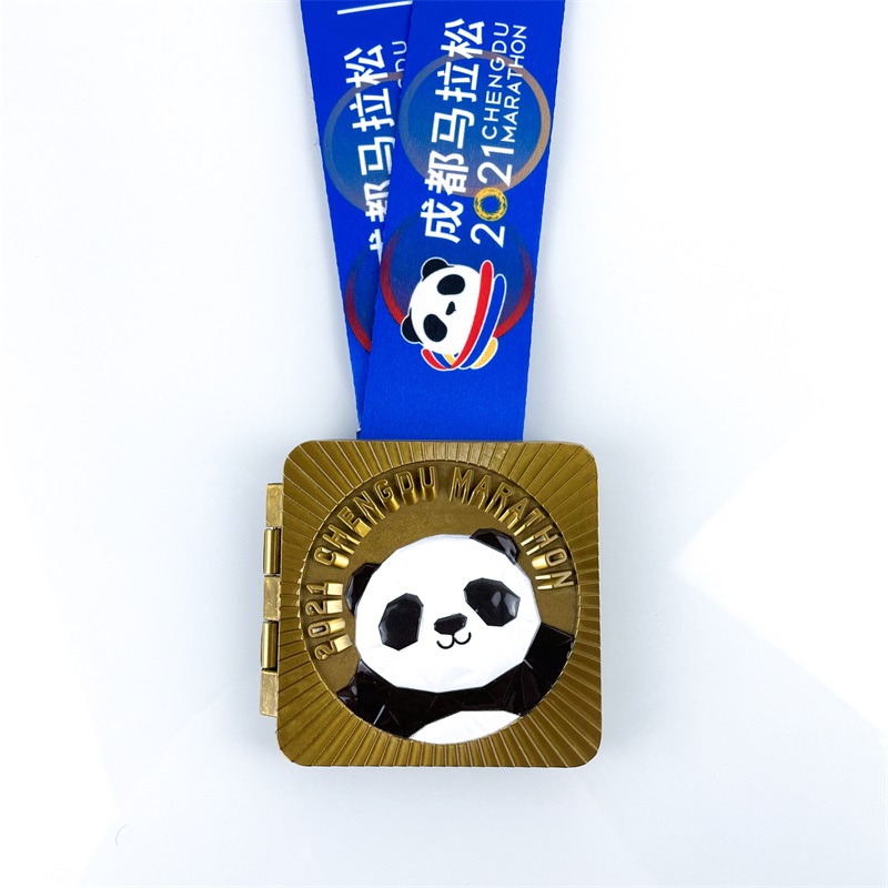 팬더 디자인 품질 맞춤형 마라톤 메달 금속 스포츠 메달