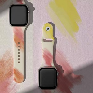 iWatch 용 실리콘 고무 스포츠 시계 밴드 스트랩 인쇄