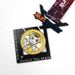 개그 도매 커스텀 로고 디자인 금속 합금 달리기 마라톤 스포츠 명예 메달