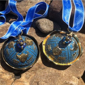 다채로운 에나멜 승화 인쇄 블랭크 아연 합금 도금 라운드 회전 역도 스포츠 메달