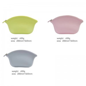 쇼핑 여행 파티 지퍼 휴대용 캔디 컬러 숙녀 실리콘 화장품 가방 핸드백