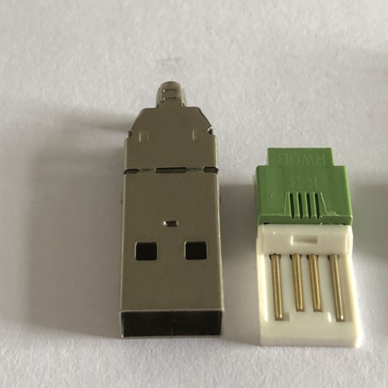 니켈 도금 USB 타입 A 테일 소켓 3-in-1 PC DIY 어댑터.