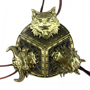 Untique 놋쇠 소프트 에나멜 컬러 금속지도 직소 조합 메달