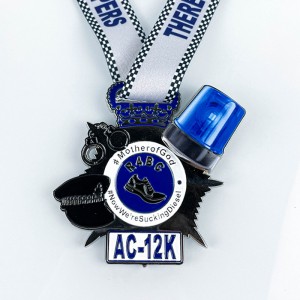 맞춤형 스포츠 메달 레이스 메달 아크릴 메달 수상자 메달 호박 런 메달을 승화 된 리본으로