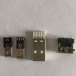 ickel- 도금 USB 타입 A 테일 소켓 3-in-1 PC DIY 어댑터