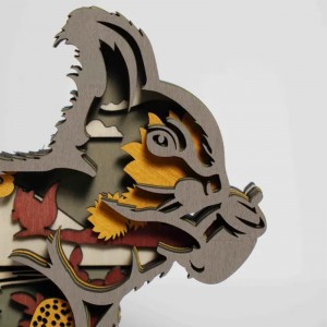 3D 목재 동물 장식품
