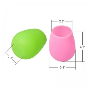 12oz 파티, 캠핑, 해변 및 보트를위한 재사용 가능한 산산조각 와인 잔, 스템리스 실리콘 와인 잔, 히피 홉, 히피 홉,