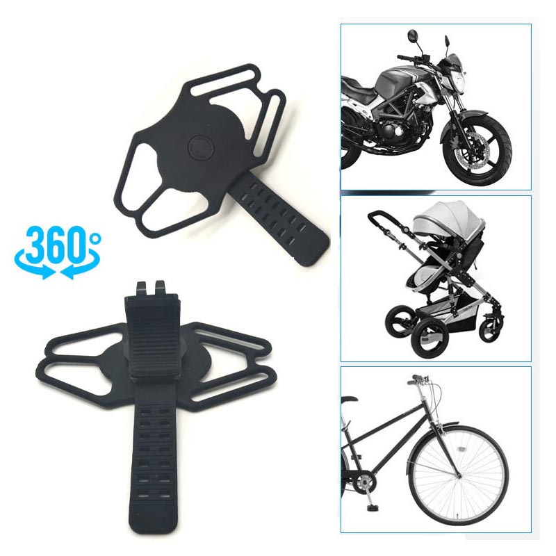 실리콘 자전거 전화 홀더, [360 ° 회전 충격 방지] 자전거 전화 홀더, Universal Silicone Motorcycle Phone Holder, iPhone 14 13 12 11 Pro Max와 호환됩니다.