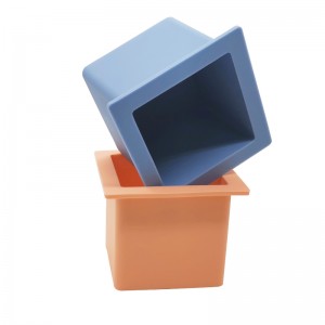 대형 실리콘 아이스 큐브 트레이 몰드 BPA 무료, 싱글 홀 스퀘어 아이스 트레이 유연성, 쉬운 방출 느린 용융 얼음, 위스키, 칵테일, 선물