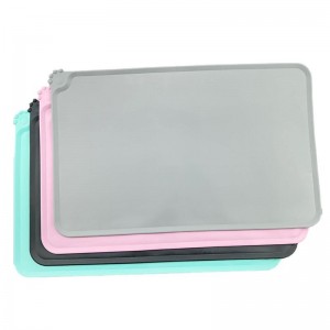 새끼 고양이 및 강아지 용 식품 등급 실리콘 방수 펜트 그릇 매트, 비 슬립 애완 동물 보울 매트 플레이스 매트, 내마모 및 내구성