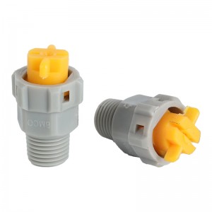 PP 플라스틱 퀵 릴리스 및 해체 스프레이 노즐 산업용 VEE 제트 노즐이 완전한 원뿔&플랫 팬 패턴 스프레이