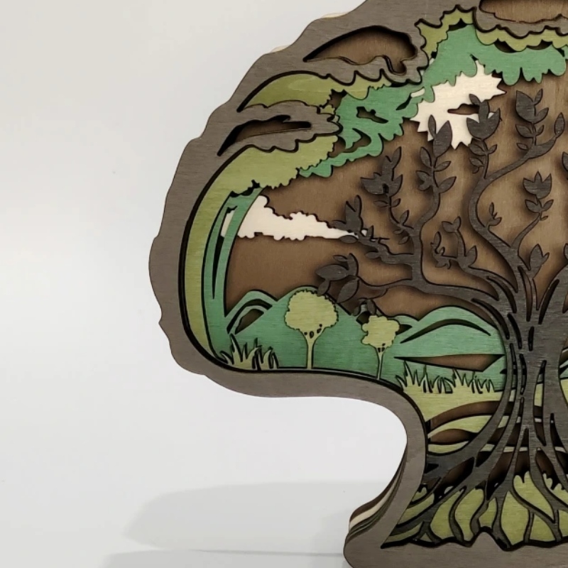 나무를위한 3D 목재 장식품