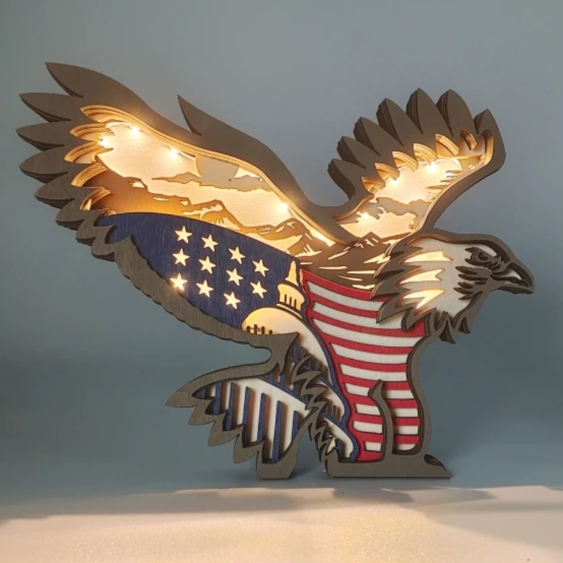 3D 독수리 나무 공예 장식