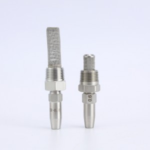 강력한 액체 기둥 스프레이 노즐 종이 기계 절단 가장자리 워터 제트 바늘 노즐