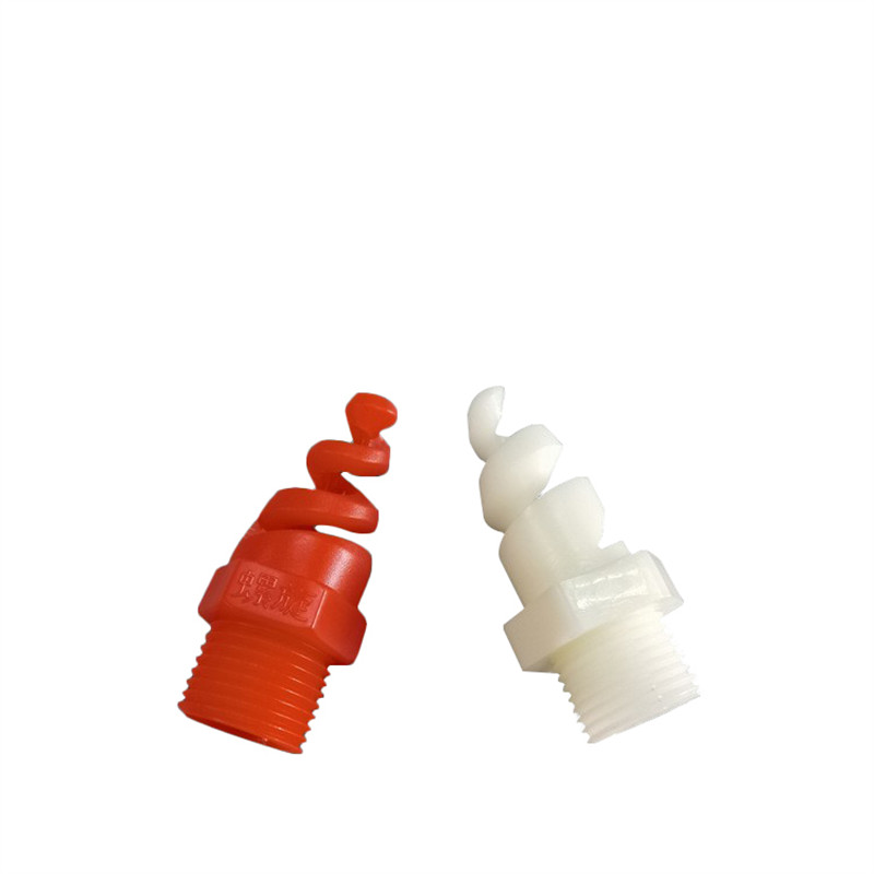 1/4 ~ 1 인치 흰색 빨간색 플라스틱 pp 나선형 배기 가스 스크러버 노즐
