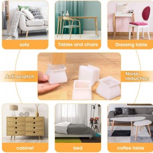 실리콘 의자 다리 바닥 보호기, 의자 다리 커버 나무 바닥 식탁 의자 다리 보호기 탄력적 가구 의자 다리 커버 비 슬립 스크래치 소음