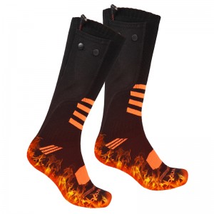 겨울 야외 스포츠를위한 세척 가능한 7.4V 충전식 배터리 전기 난방 양말