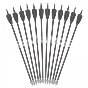 15 인치 ID6.2mm 카본 화살표 볼트 2 인치 블랙 베인 RX 석궁.