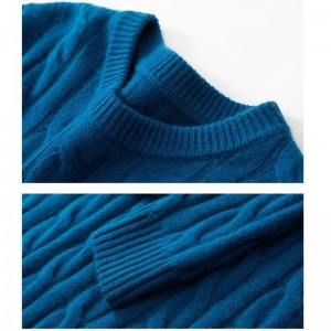 남자의 둥근 목 케이블 꽃 따뜻한 일곱 keedle 두꺼운 스웨터