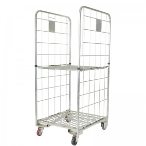 2면 접이식 롤 컨테이너