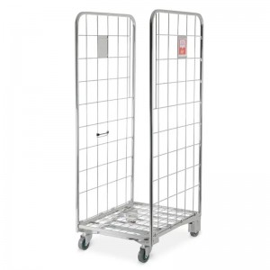 2면 접이식 롤 컨테이너