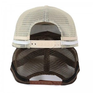 클래식 커스텀 하이 크라운 호주 컨트리 아크릴 5 패널 3D 자수 로고 측면 2 스트라이프 트럭 운전사 모자 메쉬 캡