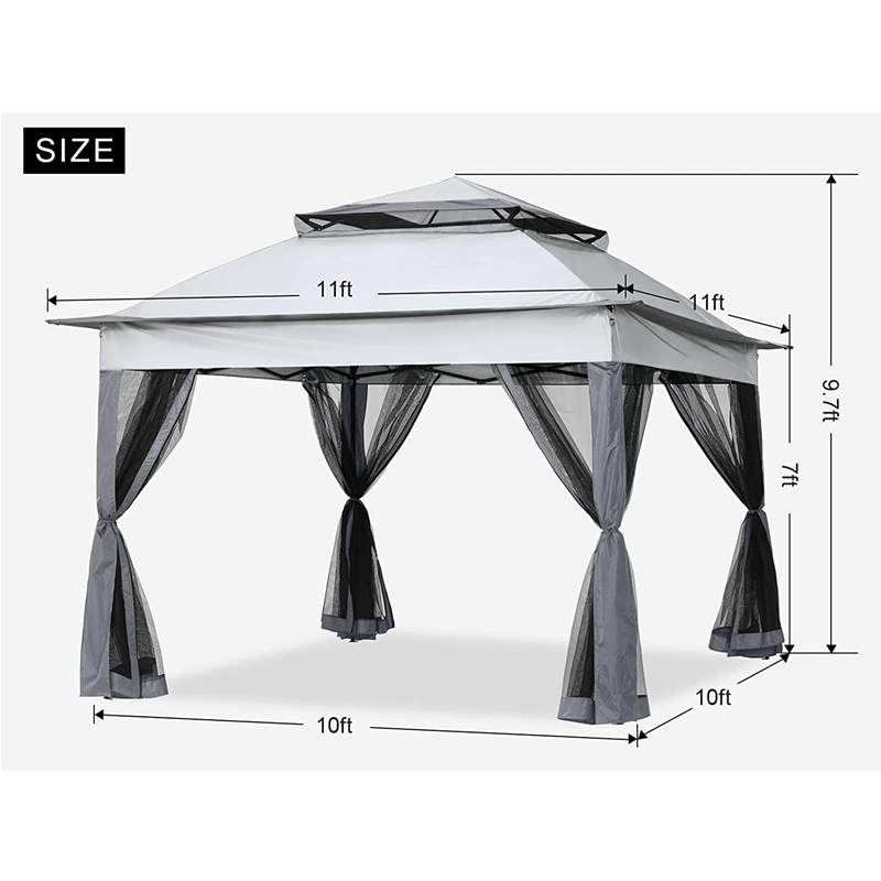 정원 용품 pergola 알루미늄 야외 전망대 야외 활동 모기 그물과 함께 사용