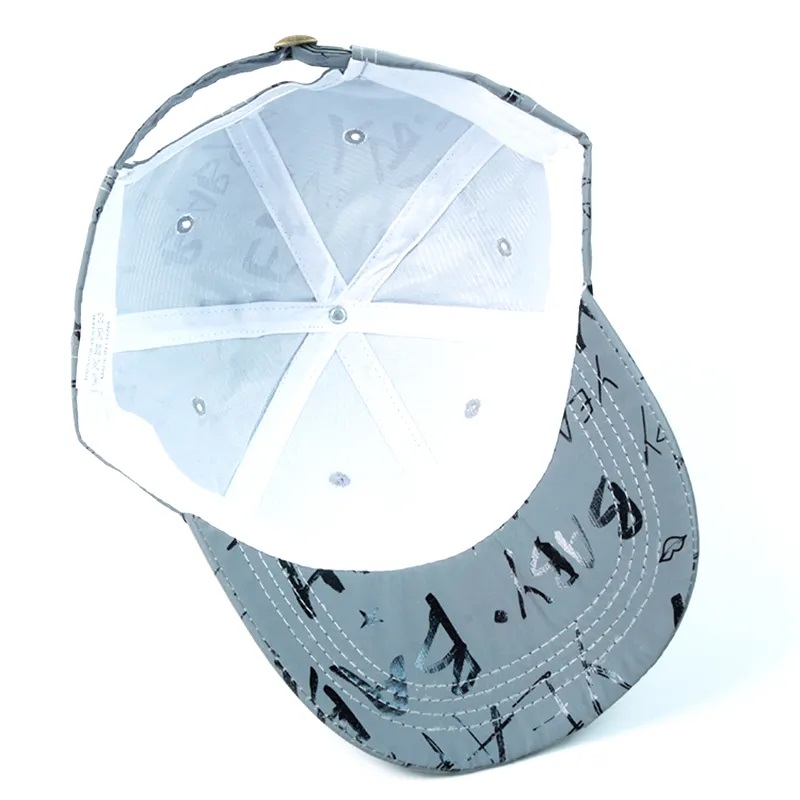 낮은 모크 저렴한 맞춤형 인기있는 비정형 야구 모자 어두운 회색 반사 모자 야구 모자를위한 야구 모자