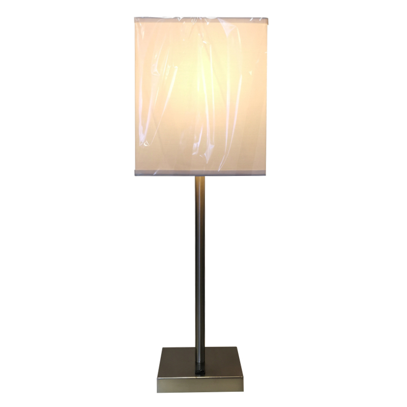 간단한 스타일 브러시 니켈 마무리 나이트 스탠드 테이블 램프 on/off 로커 스위치