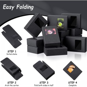 PVC 자료가있는 맞춤형 창 종이 상자