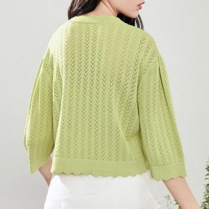 여성을위한 카디건 니트웨어와 함께 여름 패션