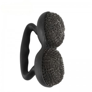 플라스틱 손잡이가있는 바베큐 그릴 브러시 스테인리스 와이어