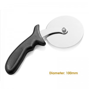 유용한 스테인레스 스틸 피자 커터 머신 피자 슬라이서 플라스틱 손잡이가 쉬운 청소