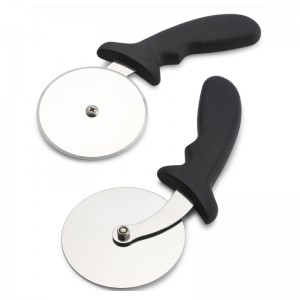 유용한 스테인레스 스틸 피자 커터 머신 피자 슬라이서 플라스틱 손잡이가 쉬운 청소