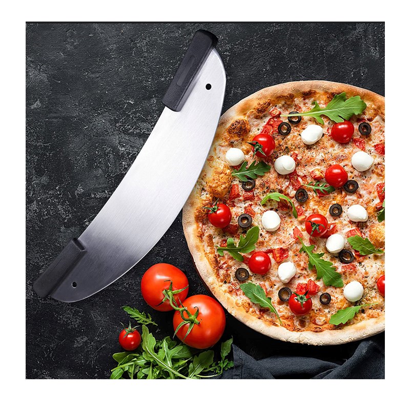 20 인치 스테인레스 스틸 커터 피자, 피자 커터 피자 비즈니스 부엌 플라스틱 핸들 로커