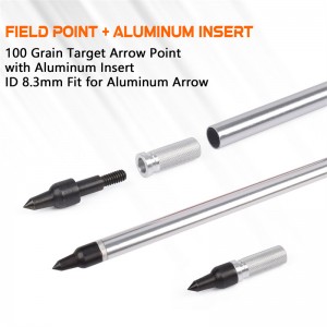 Elongarrow 100grain 나사 화살촉 및 알루미늄 인서트