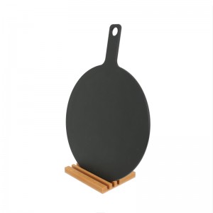 핸들 피자 커팅 보드 목재 보드가있는 목재 섬유 피자 보드 음식 서빙 보드