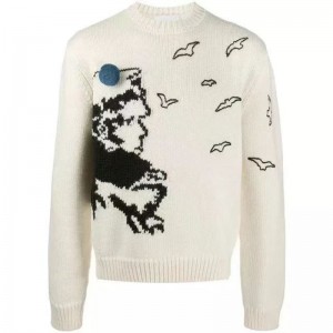 맞춤형 겨울 제조 캐주얼 니트 자카드 스웨터