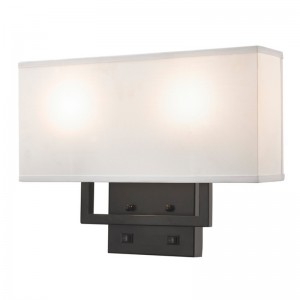 Hampton Inn Hotel Half Black Finish가있는 Half Imper Wall Lamp, 호텔 객실에서 2 개의/off 로커 스위치