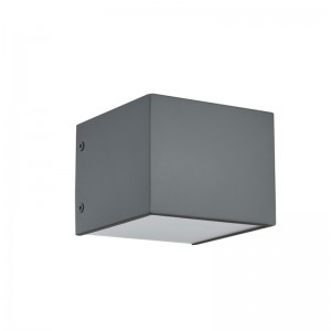 호텔의 평평한 회색 마감 및 통합 된 LED가있는 호스 피탈 리티 호텔 벽 램프 전형적인 객실