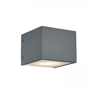 호텔의 평평한 회색 마감 및 통합 된 LED가있는 호스 피탈 리티 호텔 벽 램프 전형적인 객실