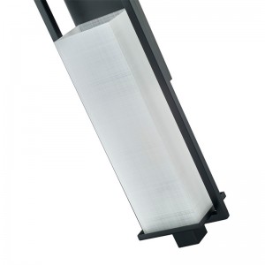 무광택 블랙 마감과 직사각형 리넨 패턴 아크릴 쉐이드 호텔 전형적인 복도