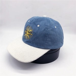 Corduroy 6 패널 커스텀 로고 비정형 성인 모자 Corduroy Dad Cap