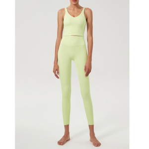 허리 패딩 U 자 모양 요가 세트