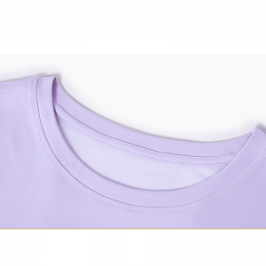 거즈 패치 o 목 요가 티셔츠